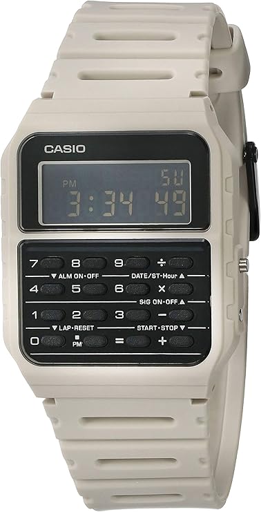 Casio Data Bank Ca 53wf 8bcf Quartz Watch With Resin Strap Beige 24 1 Amazon De Bekleidung