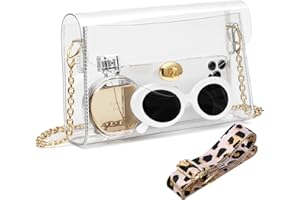 FANGSUN Clear Purse for Women Stadium Approved, Clear Crossbody Bag, Small Transparent Handbag for Concert Event Festival