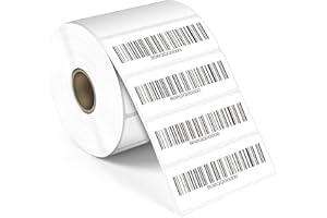 L LIKED 1" x 3" White Removable Thermal Labels, Freezer Food Labels for Kitchen, Jars, Storage Containers, Print or Write, Wa