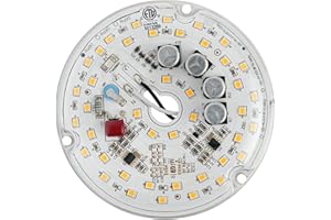 HAOLEDI 4'' 20W LED Ceiling Fan Light Retrofit Kit, Ceiling Light Replacement kit, Led Ceiling Flush Light Retrofit PCB 120V 2400LM ETL (Warm White 3000K)