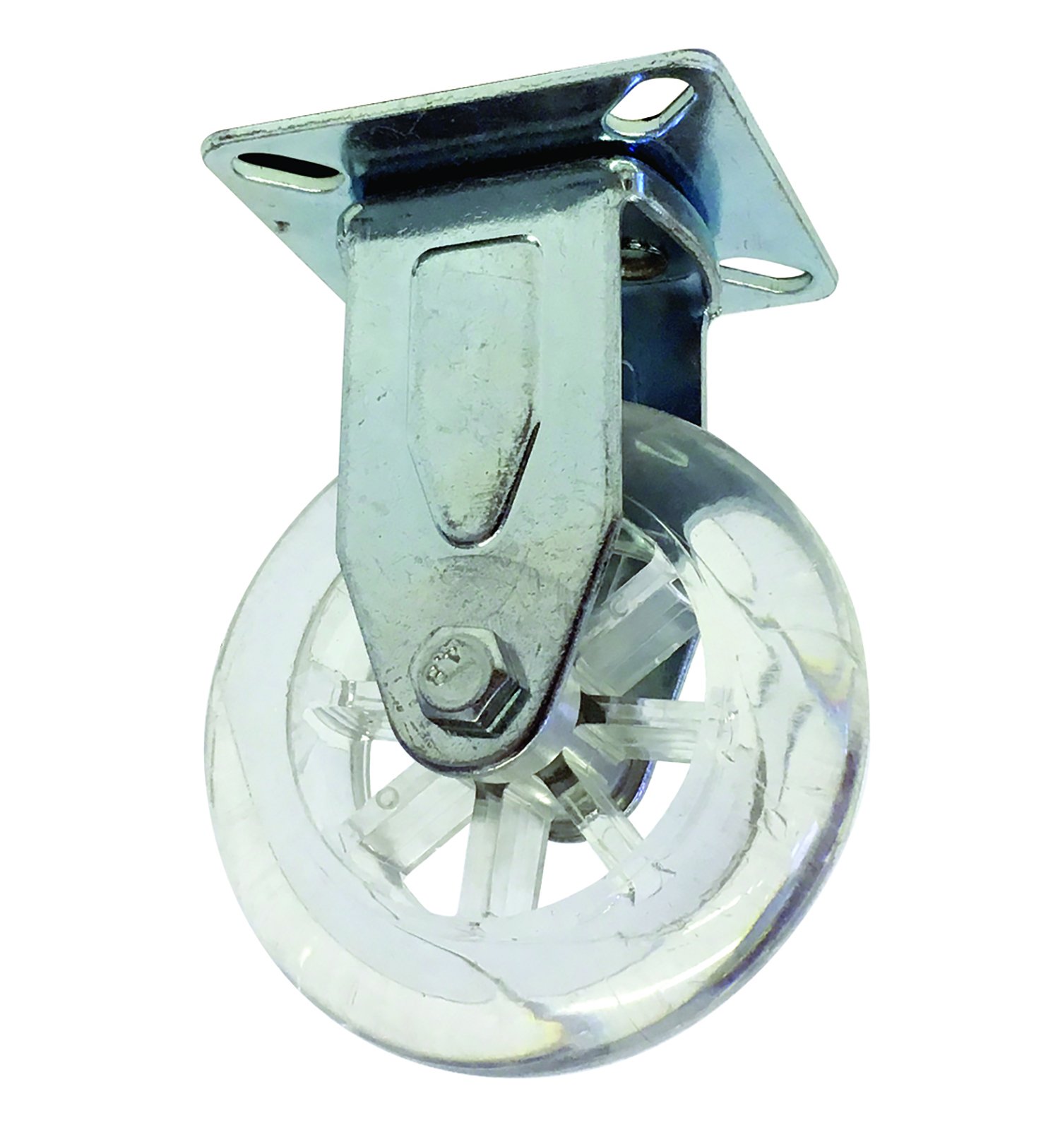 Ambassador 15870 Fixed Plate Castor, Clear, 50mm