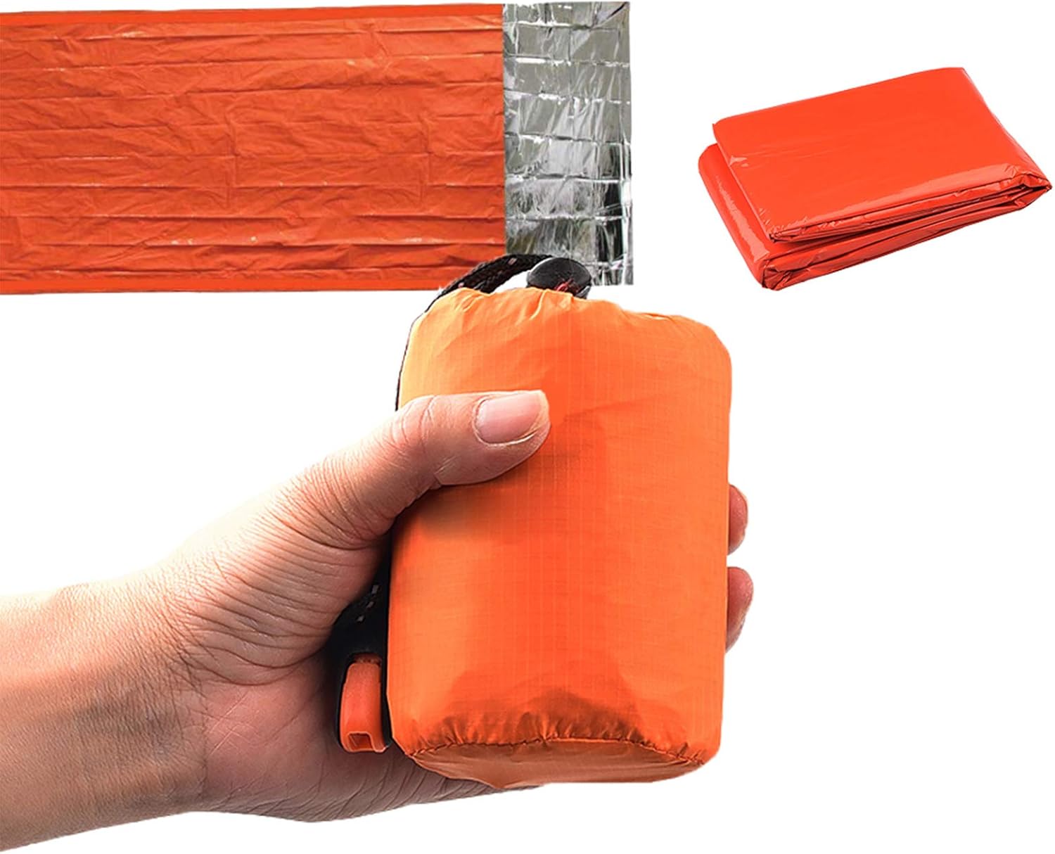 Emergency Sleeping Bag + BlanketThermal Mylar Sleeping Bag，Survival