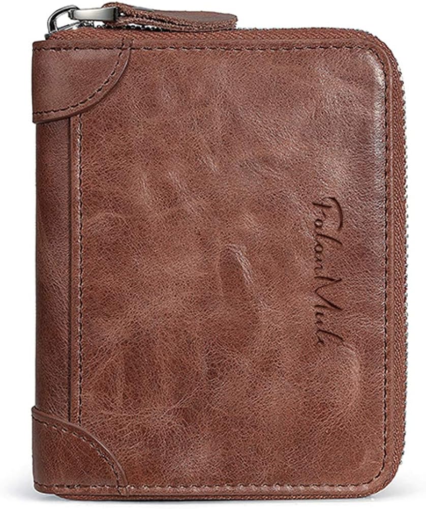 短財布 二つ折り メンズ 財布 革 ブランド 人気 安い おしゃれ 小銭入れ ショート ウォレット ジッパー ラウンドジップ 小銭入れ ラウンドファスナー Falanmule 財布 Amazon