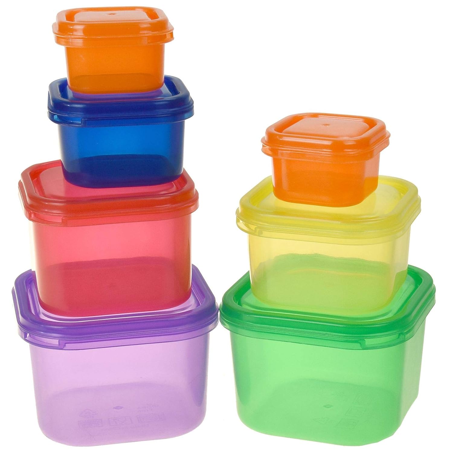 ASAB apilables 7 Unidades Forma Saludable a Prueba de Fugas contenedor