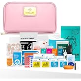 EVERLIT CARE Car First Aid Kit with Emergency Supplies Survival Gear Including Window Breaker Disposable Urine Bag Mountable Survival Kit for Family Travel in Car (Pink)