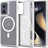 YZB Magnetic for Motorola Edge-2024 Case, Frost Clear | Compatible with MagSafe, Translucent Matte Scratch-Resistant Back, Military-Grade Protection Shockproof Slim Phone Cover