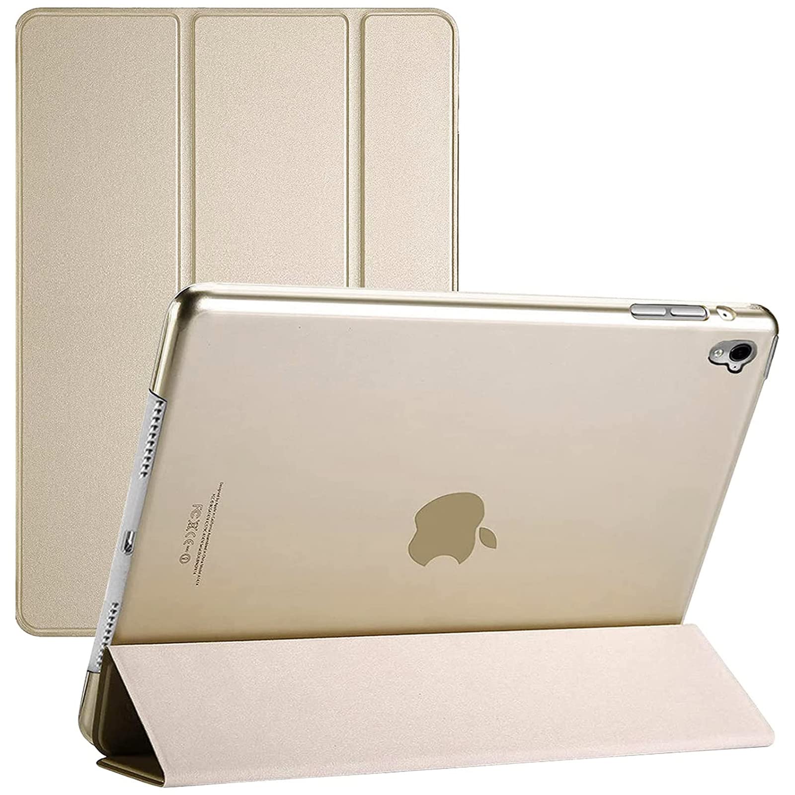Smart Case For iPad 10.2-Inch 9th/8th/7th Generation 2021/2020/2019 with Auto Wake/Sleep Magnetic Lightweight Protective tablet cover (Gold)…