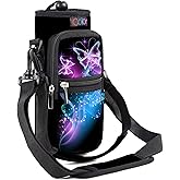 icolor Water Bottle Carrier Bag with Strap 25/32/40 oz Crossbody Bottle Holder with Phone Pocket Sling Sleeve Insulated Neoprene Water Bottle Pouch for Walking Travelling