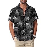 KYKU Hawaiian Shirt for Men: Beach Vacation Summer Short Sleeve Button Down Mens Shirts Casual Stylish