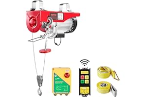 VEVOR 880lbs Electric Hoist with Wireless Remote Control, 110v Electric Hoist with Remote Control, 40ft/20ft Lifting Height Motor, for Garage Warehouse Factory