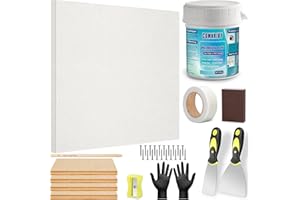 COMKRIVY Drywall Repair Kit with 12"x12" Dry Wall Repair Panel, 33-in-One Drywall Patch Kit Wall Patch Repair Kit with Spackle, Mesh Tape, Putty Knives & Sanding Block for Wall Surface Ceiling Large Hole Fill