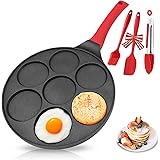 EZJOB Silver Dollar Pancake Pan for Kids, Mini Pancakes Maker Nonstick Egg Cooker Frying Pan Breakfast Mini Pancakes Maker Pa