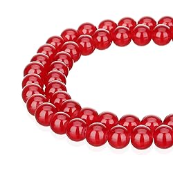 RUBYCA 1 Strand 12MM Jade Imitation Round Painted