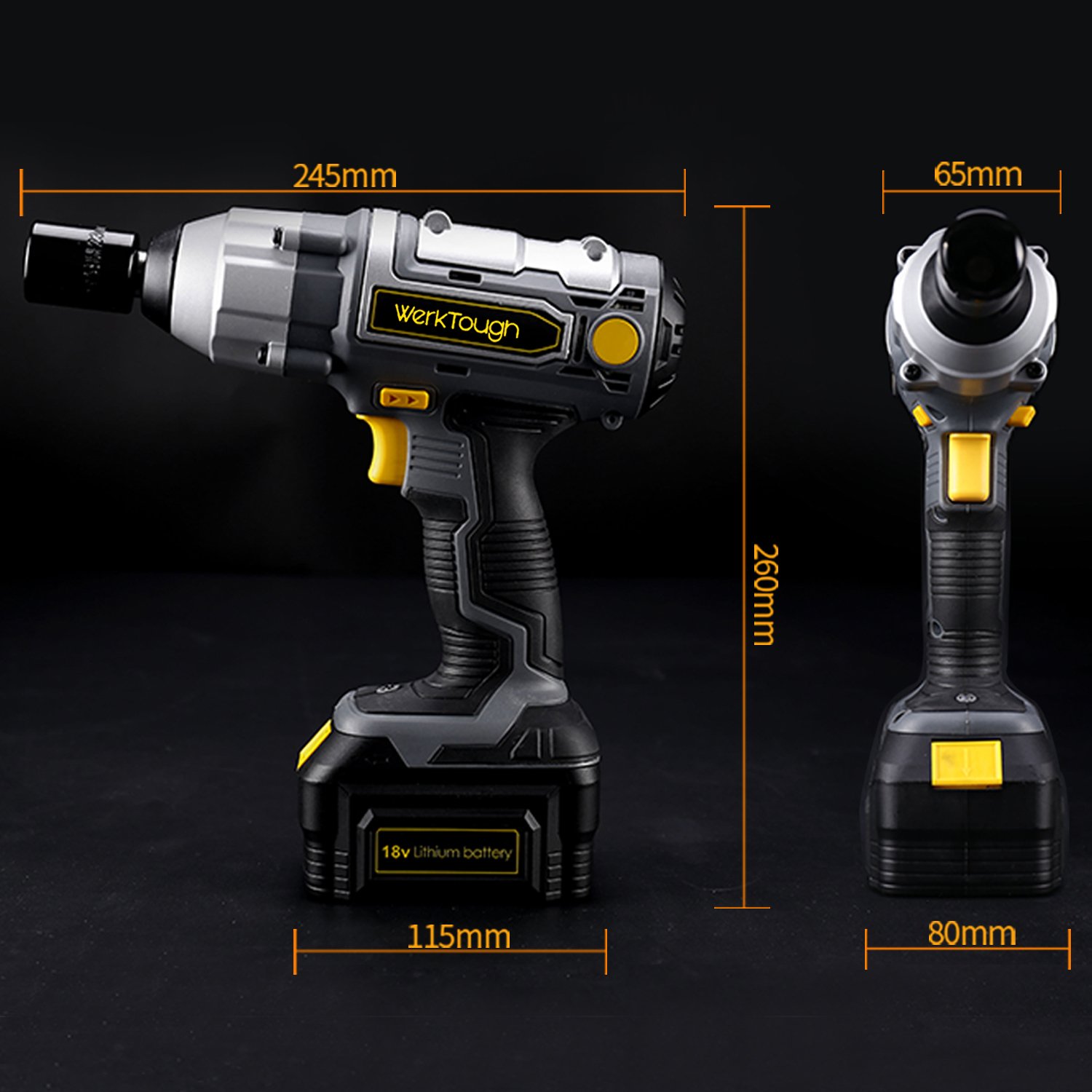 Werktough IW03 18V cordless impact wrench(heavy duty Anvil 1/2\