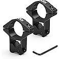 UUQ High Profile 1-Inch Rifle Scope Mount Rings, 2-Pack for 3/8", 11mm Dovetail Rails, See-Through Dovetail Design for Airgun