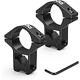 UUQ High Profile 1-Inch Rifle Scope Mount Rings, 2-Pack for 3/8", 11mm Dovetail Rails, See-Through Dovetail Design for Airgun