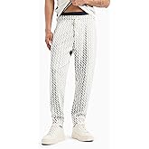Armani Exchange Mens Cotton French Terry Jogger with All Over Logo Pattern