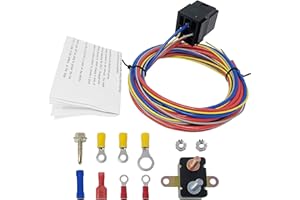 YOLANDO Electric Fuel Pump Relay Kit Fuel Pump Wiring Harness 30 AMP Heavy Duty Long Wires Universal Fit 12V System