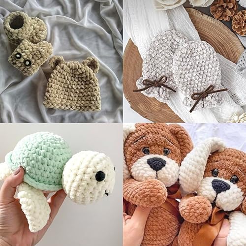 Soft Velvet Yarn Chenille Yarn for Crocheting Super Bulky 100g