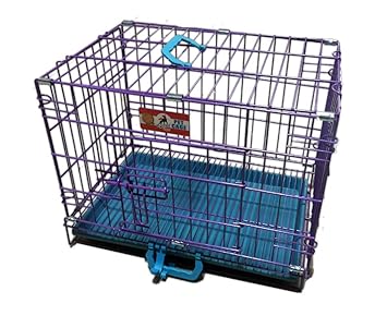 Lal Pet Metal Cage for Dog and Puppy (Blue, L46 x W40 x H37 Cm)
