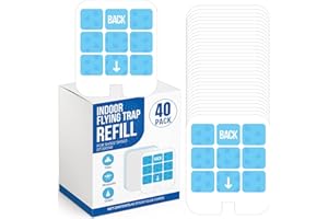 OSVDO 40 Pack Refill Glue Cards, Saferr Home Fly Trap Refill Compatible with Saferr Home SH502, S23005-06
