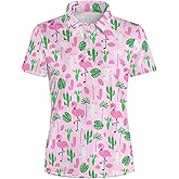 Women's Polo Shirts Short Sleeve Golf Polo Shirts Dry Fit Moisture Wicking Collared Tennis Shirt