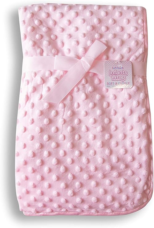 KCL Baby Pink Baby Soft Newborn Bubble Blanket Fleece Lining Amazon.co