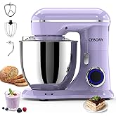 CEBORY 3-IN-1 Electric Stand Mixer, 6.5QT Bowl 660W 10-Speed Kitchen Mixer, Household Food Mixers include Dough Hook, Beater