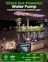 LETPOT LPH-SE 12 Pod Smart Hydroponic Garden Indoor Kit LED 24W App view 4