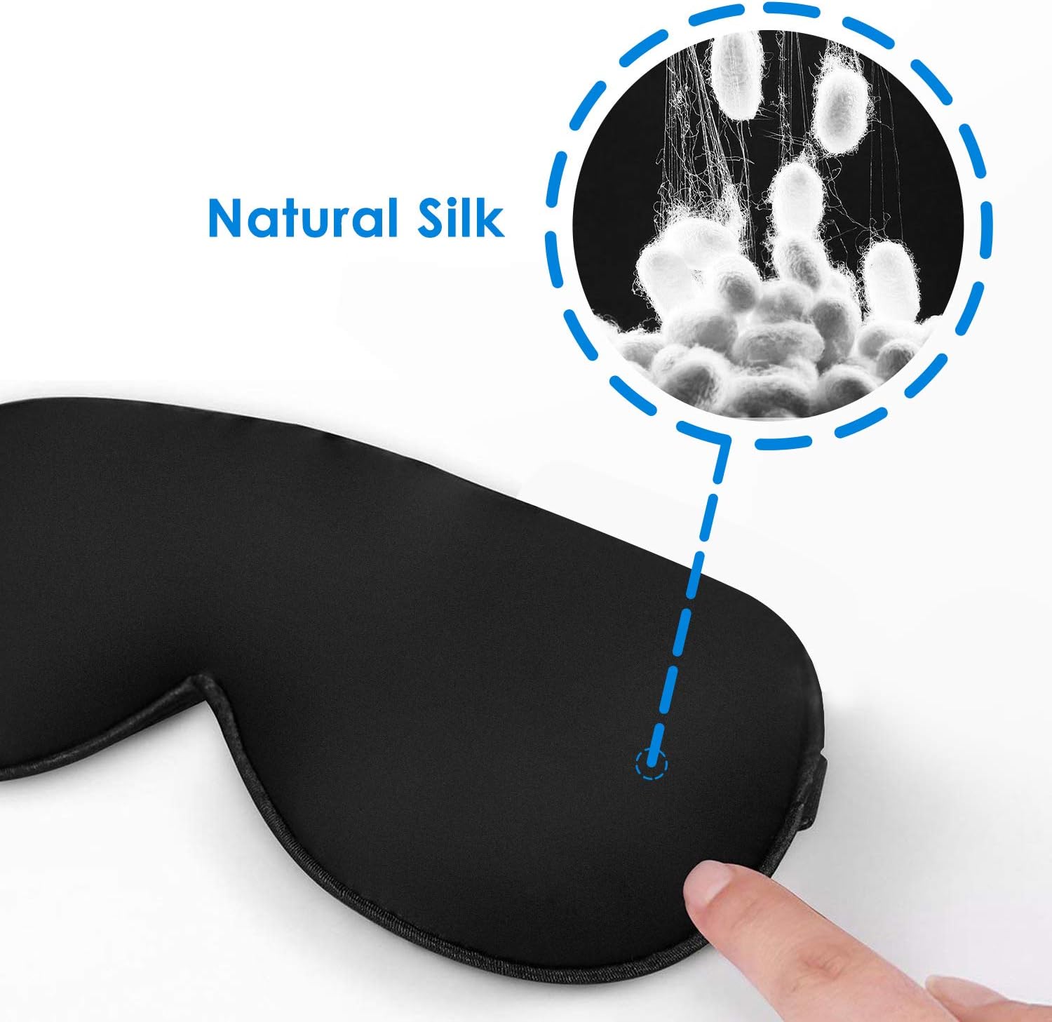 JEFlex Natural Silk Sleep Mask Blindfold, Super-Smooth Eye Mask: Health & Personal Care