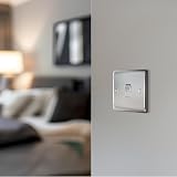BG Electrical Single 2 Way Wall Light Switch Nexus Metal Polished Chrome 20A view 6