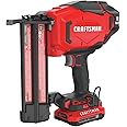 CRAFTSMAN V20 Brad Nailer, Cordless, Drives 18GA Finish Nails, Tool-Free Jam and Stall Settings, Battery and Charger Included
