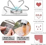 Pubiao 12 Pack Transparent Adhesive Hooks for Kitchen & Bathroom view 3