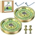 POSEAGLE 2 Pack 1-633109 Pulley Replaces Exmark 1-633109 Idler Pulley, Exmark 633109 Pulley, Toro 116-4667, 132-9424 Pulley-Idler Flat, Exmark 126-7685 Pulley, Husqvarna 539102610, Oregon 78-011