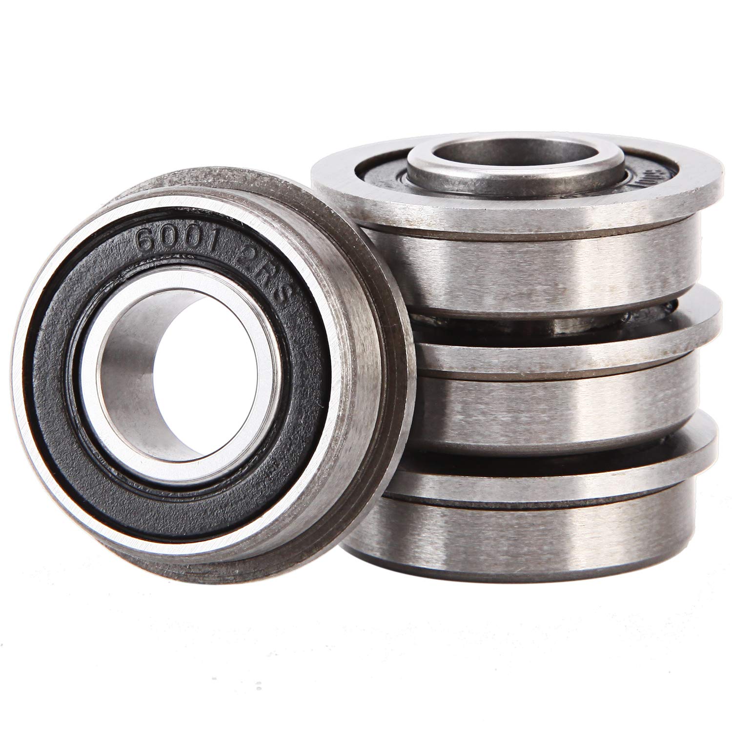 XiKe 4 Pack Flanged Ball Bearing ID 1/2" x OD 1-3/8", Lawn Mower, Wheelbarrows, Carts & Hand Trucks Wheel Hub for Suitable, Replacement for Marathon, Exmark, Stens, Prime Line & Sunbelt.