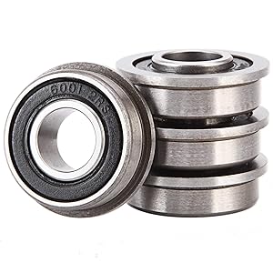 XiKe 4 Pack Flanged Ball Bearing ID 1/2" x OD 1-3/8", Lawn Mower, Wheelbarrows, Carts & Hand Trucks Wheel Hub for Suitable, Replacement for Marathon, Exmark, Stens, Prime Line & Sunbelt.