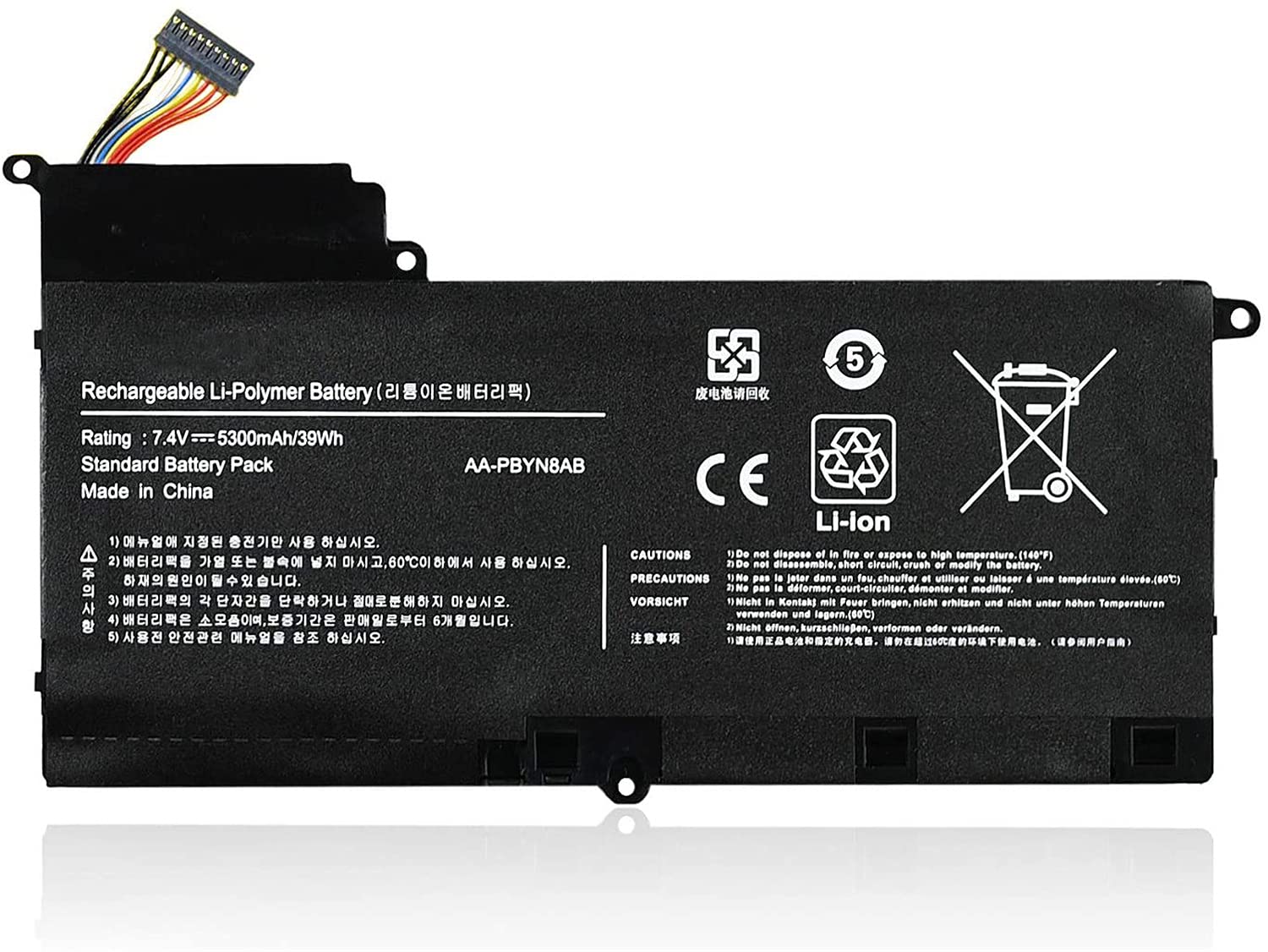 AA-PBYN8AB BA43-00339A Laptop Battery Replacement for Samsung NP530U4B NP530U4B-A01US NP530U4B-A02UK NP530U4B-S01PL NP530U4B-S03CN NP5304B-S03PH 530U4B-A01UK Series (7.4V 39Wh)