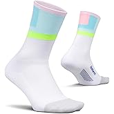 Feetures Elite Light Cushion Mini Crew Sock - Sport Sock with Targeted Compression