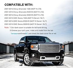 Dash Cover Custom Fit for Chevy Chevrolet Silverado