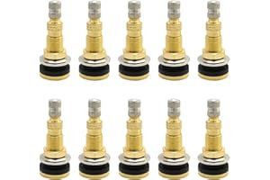 laffoonparts 10 Pcs 7/8in TR618A Brass Tubeless Air Liquid Tractor Valve Stem, Tractor Tire Valve Stem for 0.625 inch Valve B