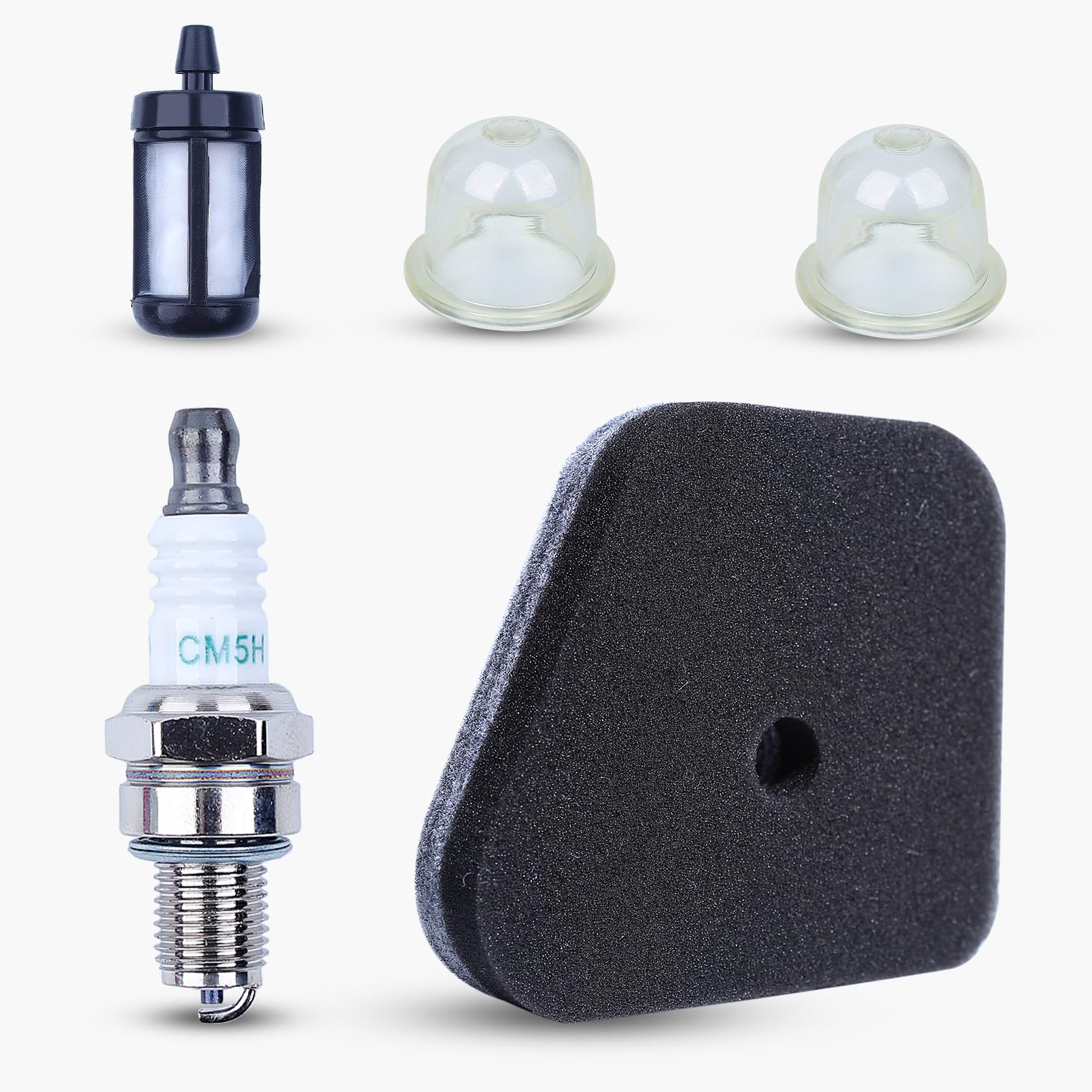 Haishine Air Fuel Filter Spark Plug 2pc Primer Bulb for STIHL FS90 FS90R FS100RX FS110R FS130R HL90 100 KM100 KM130 Trimmer 4180-120-1800