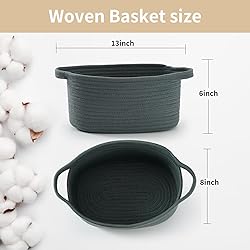 Happyiren Cute Woven Storage Basket with Handle