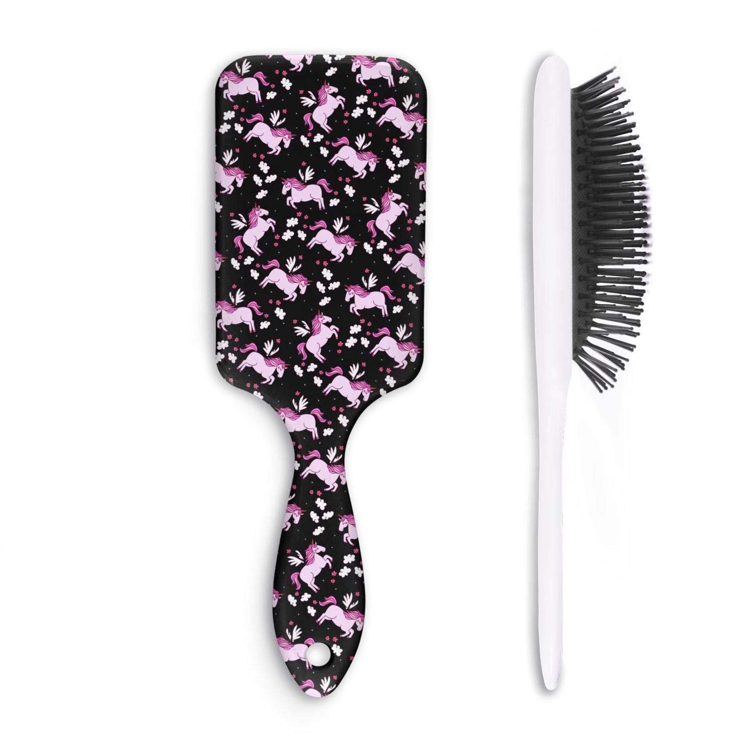 Amazon Com Black Pink Unicorn Chubby Baby Hair Brushes Combs