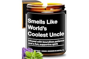 ROSA VILA World's Coolest Uncle Candle, Perfect Uncle Gifts for Father's Day, Thoughtful Presents from Nephew or Niece, Best Sentimental Gifts for His Birthday, Christmas, Special Occasions, Gift-Ready