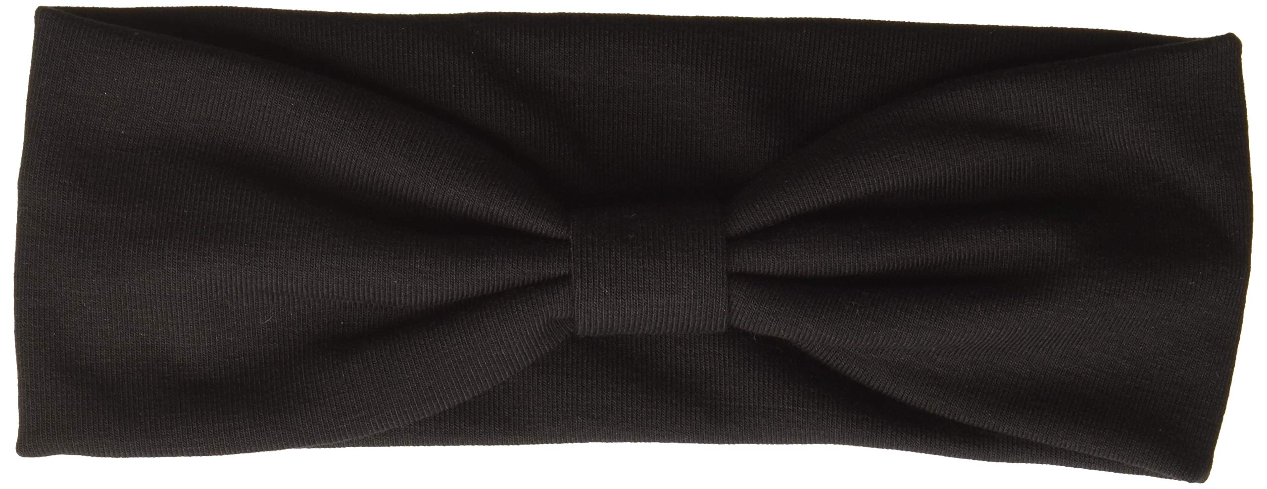 KAEHA SUN-071-09 Scarf in the Head Hair Band Solid Colour Bow Tie Wide Wing Headband, Black