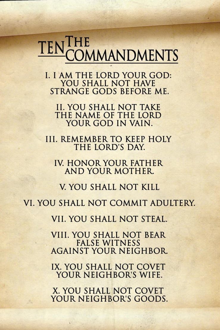 The Ten Commandments Printable