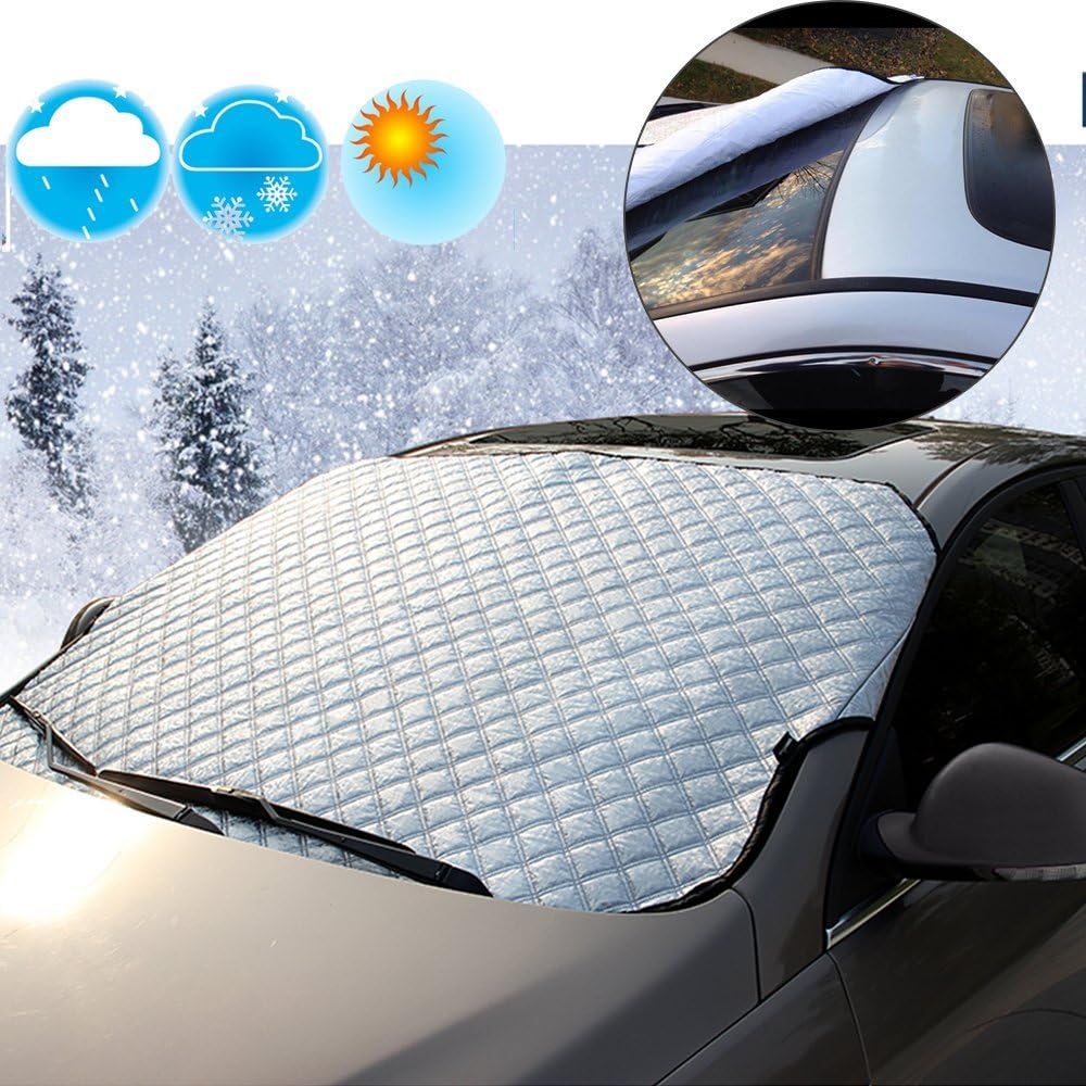 Amazon Co Jp 高品質 車用 フロントガラスカバー 保護カバー 夏冬兼用 厚手 取り付け簡単 142 92cm 霜 汚れから守る 凍結防止 雪除け 日除け 梅雨対策 持ち運び便利 商用車 Suv車 トヨタ 日産 ホンダ マツダ スバル ダイハツ 三菱に適用 家電 カメラ