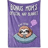 Huglanket Bonus Mom Stepmom Gifts, Soft Throw Blanket for Mother's Day Birthday Christmas from Stepdaughter Stepson, Nap, 50x65 Inches