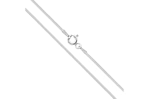 SAC SILVER Sterling Silver Round Snake 0.8mm 0.9mm 1mm 1.2mm 1.6mm Chain 925 Italy Necklace