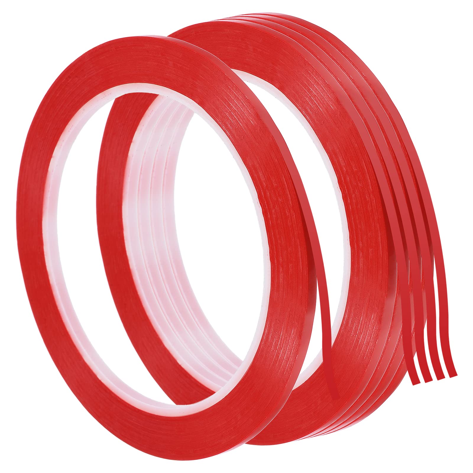 PATIKIL Whiteboard Tape 3mm X 66m, 5 Pack Thin Dry Erase Tape for Graphic Chart Marking DIY Art, Red